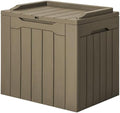 JUMMICO 31 Gallon Resin Deck Box Waterproof Outdoor Storage Boxes by JUMMICO