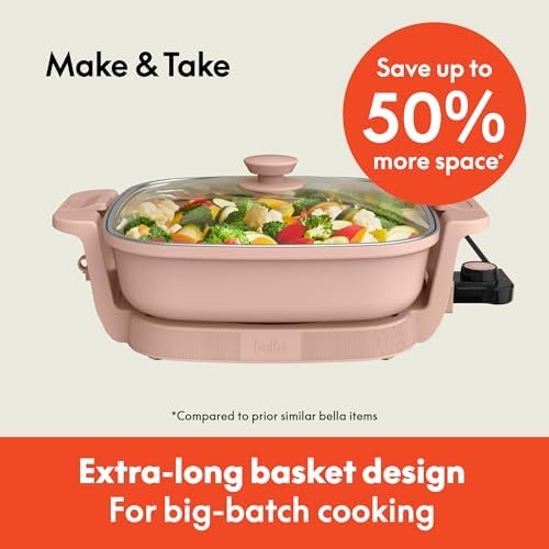 bella Fits-Anywhere™ SAUTE Make & Take Skillet, Non-Toxic Ceramic, Blossom - Image 2