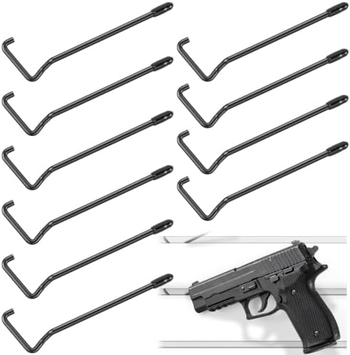 Yaocom 10 Pcs Pistol Display Holder Slatwall Handgun, Right Hook Style by Yaocom