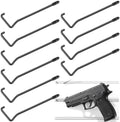 Yaocom 10 Pcs Pistol Display Holder Slatwall Handgun, Right Hook Style by Yaocom
