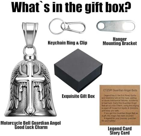 Motorcycle Bell Guardian Angel Gremlin Lucky Charm Gift For Riders - Image 6
