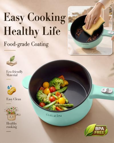 Dezin 2L Hot Pot Electric, Non-Stick Electric Pan, 700W Adjustable Power - Image 5