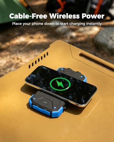 BLAVOR Solar Power Bank 10,000mAh Portable Wireless Charger for Cell Phones - Image 2
