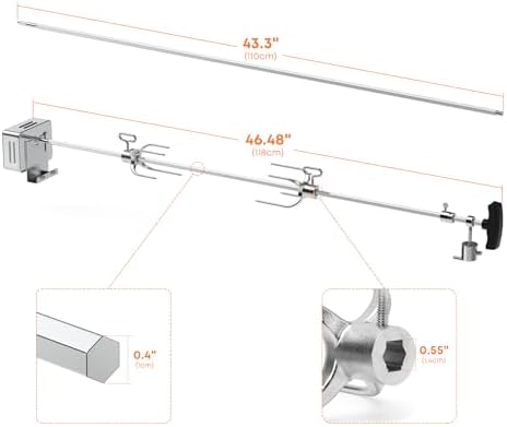 Hygrill Rotisserie Kit for All Hygrill 5-Burner Built-in Gas Grills - Image 2