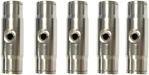 Slip Connectors for High Pressure Misting System, 3/8" Brass Misting Nozzle Connectors, Push to Connect Fittings for 3/16" Threaded Mister Nozzles 5 pcs by TLTOOLEGIN