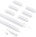 (8 Pack) 4FT LED Shop Lights, 2300LM 6500K Bright White, 20W Linkable Shop Lights, Plug in Shop Lights with ON/Off Switch for Garage Workshop Basement Cabinet, Fluorescent Light Fixtures Replacement by YULINKCOLighting