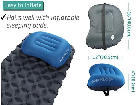 TREKOLOGY Aluft 2.0 Small Inflatable Camping Pillow for Backpacking, Travel - Image 6