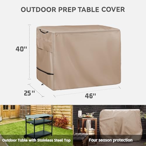 Outdoor Prep Table Cover for Outdoor Stainless Steel Table Khaki - Image 2