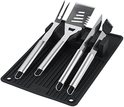 Ozeri Grill Mat & Countertop Shield with Drip Pad for BBQ & Griddle Tools - Image 4