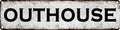 Outhouse Metal Sign 4x16in Rustic Bathroom Plaque for Cabin Yard House Toilet Wall Funny Home Farm Decor by Unknown