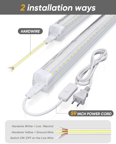 8FT 10 Pack LED Shop Lights, 120W 19200LM 6000K Garage Lighting - Image 6