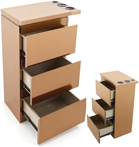 Outdoor Kitchen Drawers18 W x 32.7" H x 11.8" D Flush Mount Access 3-Drawer BBQ Stainless Steel Drawers BBQ Island Drawers for Outdoor Kitchens or BBQ Island Patio Grill Station (Rose Gold/3 Layer) by Unknown