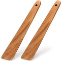 Non Toxic Wood Spatula for Cooking Spoon Teak Wooden Utensil Set Spurtle by Ayiaren