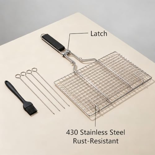 Fish Grilling Basket, Stainless Steel Fish Grill Basket, For Outdoor Grill - Image 4
