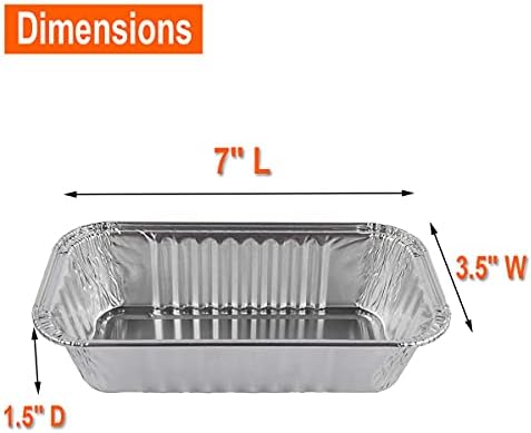 BBQ Future 20-Pack Aluminum Foil BBQ Grease Grill Drip Pans Replacement for Char-Broil 9328812P06, 7" L x3.5 W x1.5 D - Image 4