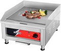 CROSSON ETL Listed 16"*16" Commercial Electric Countertop Griddle,Flat Top Griddles with Non-Stick 2/5" Thick Iron Cooking Plate for Restaurant and home use-120V/1750W,Spatula Included by CROSSON-CateringEquipment