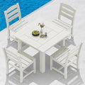 SERWALL HDPE Outdoor Square Dining Set for 4 by SERWALL