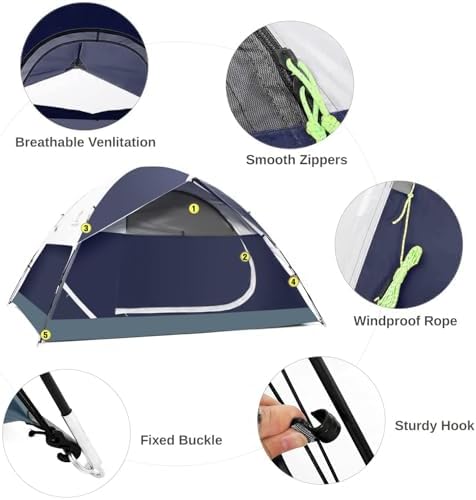 CAMEL CROWN Tents for Camping 2/3/4/5 Person Camping Dome Tent, Waterproof,Spacious, Lightweight Portable Backpacking Tent for Outdoor Camping/Hiking - Image 3