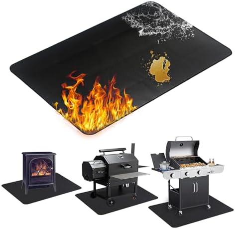 60 x 40 inch Firepit Mat for Outdoor Grill, Fireproof Mats for Under Reusable Oil-Proof Waterproof Grill Mats Repalce BBQ Pad for Deck Patio Grass Fire Pit Accessories for Outside - Image 7