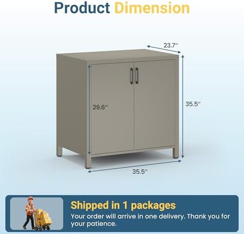 Wisteria Lane Outdoor Storage Cabinet, Aluminum Modular Outdoor Kitchen, All Weather Kitchen Island with Double Door Storage for Patio, BBQ, Backyard - Image 2