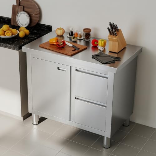SPECRAFT 24x36 Inch Stainless Steel Cabinet Prep Table - Image 2