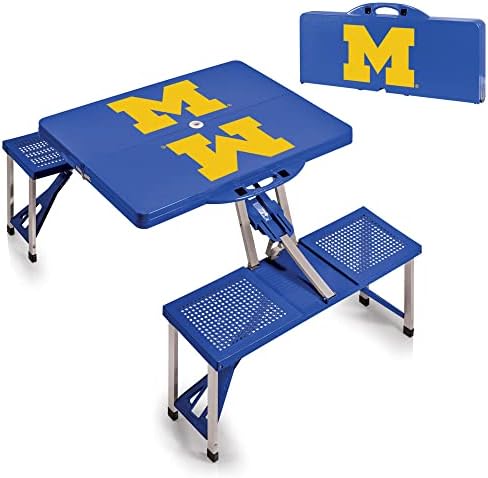 PICNIC TIME NCAA North Carolina Tar Heels Folding Picnic Table - Camping Table - Outdoor Table with Umbrella Hole - Image 5