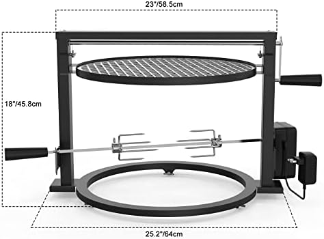 Santa-Maria Style Rotisserie Rotating System for Solo Stove Bonfire 19.5" - Image 3