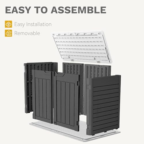 DWVO Outdoor Weather-Resistant Horizontal Storage Shed, 35 Cu Ft Capacity - Image 4
