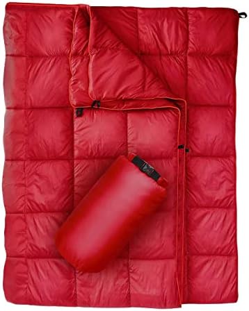 Outdoor Puffy Camping Blanket, Large Outdoor Blanket Waterproof, 55*79'' by GLORSIGN