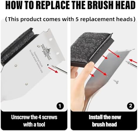 XUDAKAIXIN Grill Brush Bristle Free,with 5 BBQ Replacement Head - Image 6