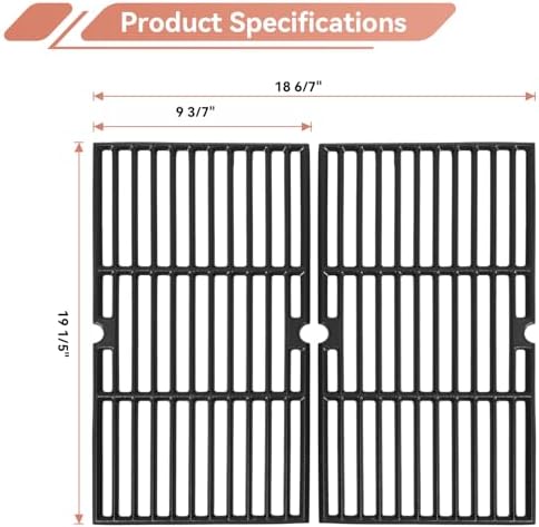 15202029 Cast Iron Grill Grates for Oklahoma Joe's Longhorn Combo, 2 Pack - Image 2