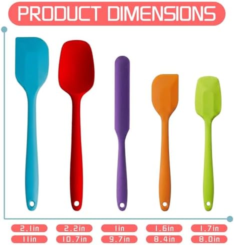 5 Pieces Silicone Spatula Set BPA Free - Image 4