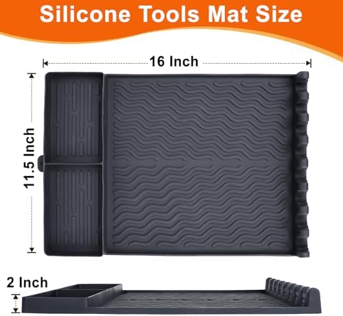 Silicone Grill Mat for Flat Top, Heat Resistant Griddle Tool Mat, Black - Image 3