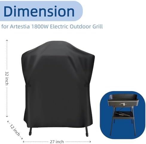 Mini Tabletop Gas Grill Cover for Artestia Electric Smokeless BBQ Griddle - Image 2