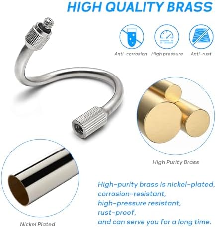 20Pack 5.6Inch Flexible Nozzle Extensions Brass Mist Rod for Misting System - Image 2