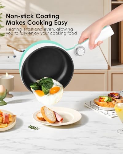 Audecook Electric Hot Pot Portable Nonstick Ramen Cooker Adjustable Power - Image 6