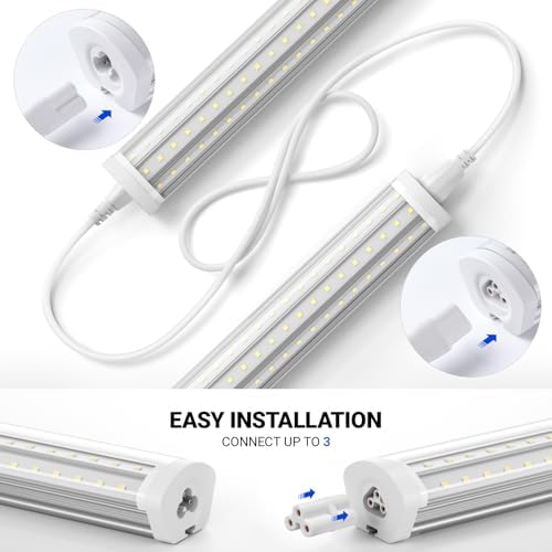 Barrina T8 LED Shop Lights 8FT, 140W 17000LM, 5000K, U Shape, 6 Packs - Image 6