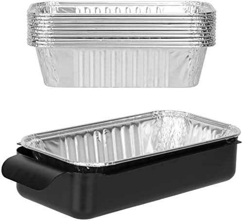 BBQ Future Grill Grease Pan for Charbroil Gas Grill Accessories 9328812P06 G416-0015-W1, Grease Cup Catcher with 10-Pack Aluminum Disposable Oil Drip Pan Replacement Parts by BBQFuture