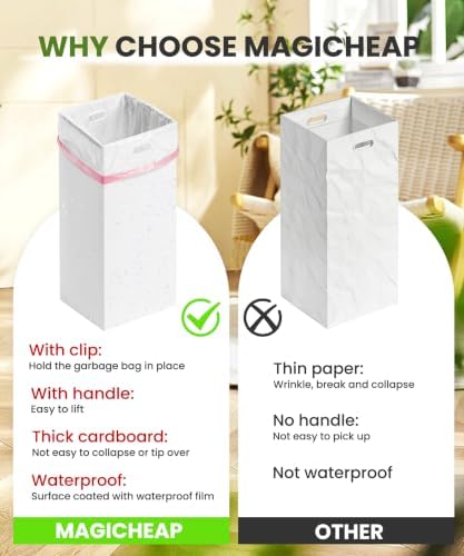 Magicheap 30 Gallon Disposable Trash Cans for Parties with Rim Clips 4 Pack - Image 2