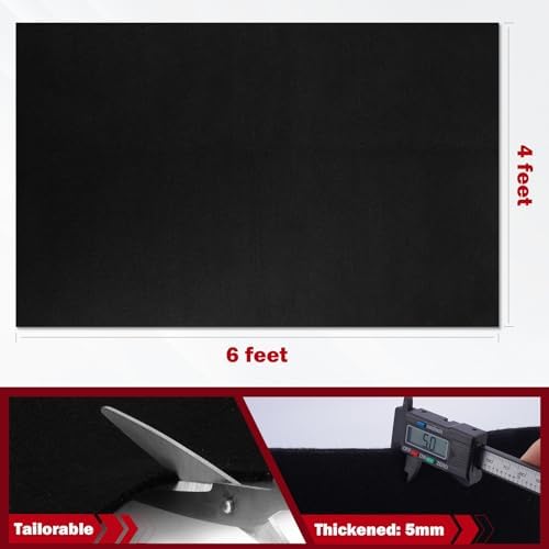 kanhiro 4x6 Feet Large Welding Blanket Fireproof Pad, 5mm Thickened Resistant Carbon Felt Cloth, Flame Retardant Fabric, Heat Shield for Soldering, Firepit, Grill Cover, Smoker - Image 2