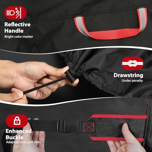 Topcrown Grill Cover for Outdoor Grill Waterproof BBQ Gas Grill Cover (52") - Image 5