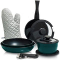 Moss & Stone 10-Piece Nonstick Pots and Pans Set, Removable Handle Cookware by Mossstone