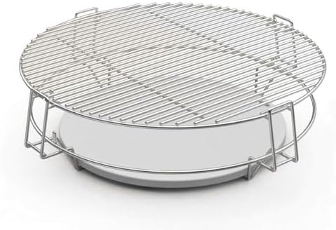 S24 (1-Pack) Cooking Grate System Grilling Accessory for Weber 22" Kettle Grill and Big Green Egg XL by Cmanzhi