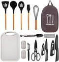 Silicone Camping Cooking Set Car Camping Essentials Cooking Kitchen Set, RV Camping Cookware Must Haves Gifts Camping Cooking Essentials, Camp Cooking Set for Travel Hiking Picnic by Pansyling