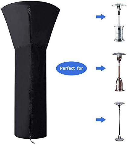 ANSTROUT 420D Patio Heater Cover, Waterproof with Zipper, Outdoor Propane Heater Cover for Any Season, Large Size: 89"H x 33"Dx19"B (Black) - Image 4