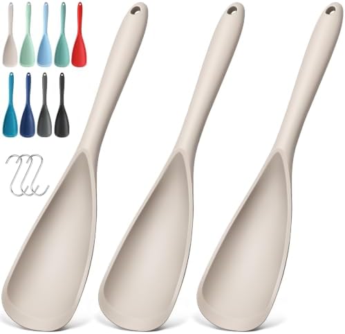 3 PACK Silicone Cooking Spatula & Spoon for Nonstick Cookware by VITEVER