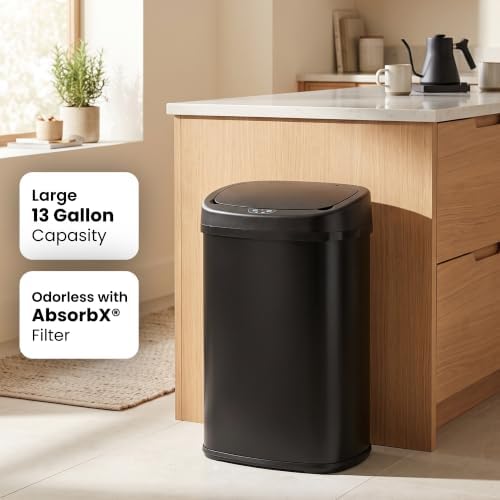 SensorCan 13 Gallon Sensor Kitchen Trash Can with Odor Filter | AC Adapter - Image 2