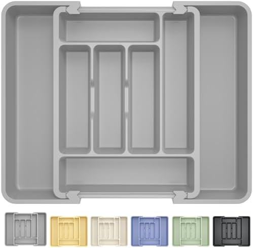 Caperci Large Silverware Organizer Tray for Kitchen Drawer Utensils Thicker - Image 7