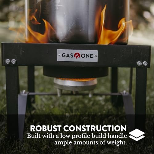 GasOne B-5200K Outdoor Cooker with High Pressure Steel Braided Hose Propane Burner Camp Stove - Image 4