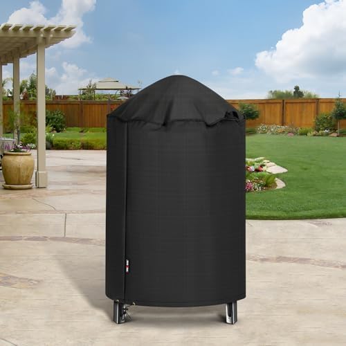 Unicook Round Smoker Charcoal Grill Cover Waterproof, Large, 30"Dia x 36"H - Image 7